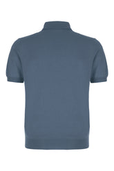 Blue silk blend polo shirt -  | Wise