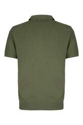 Military green cotton polo shirt -  | Wise