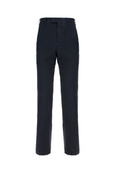 Midnight blue stretch lyocell blend pants -  | Wise