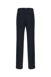 Midnight blue stretch lyocell blend pants -  | Wise