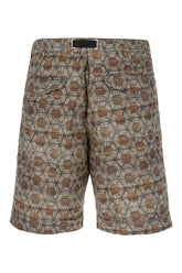 Multicolor linen blend bermuda shorts -  | Wise