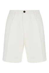 White lyocell blend bermuda shorts -  | Wise