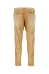 Beige stretch cotton pants -  | Wise
