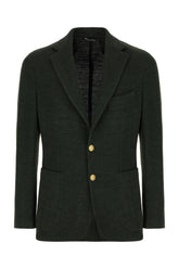 Giacca in misto lana verde scuro -  | Wise