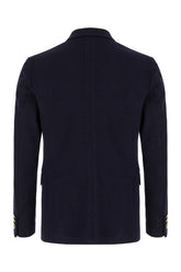 Midnight blue wool blend blazer -  | Wise