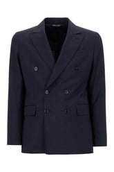 Completo in misto lana stretch blu notte -  | Wise