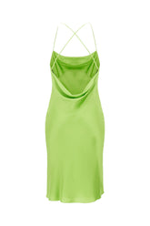 Mini abito in seta verde lime -  | Wise