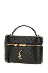 Black leather large Vanity Gaby handbag -  | Wise