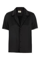 Midnight blue silk shirt -  | Wise