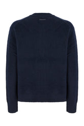 Midnight blue wool blend cardigan -  | Wise