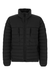 Black stretch nylon down jacket -  | Wise