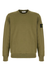Olive green cotton sweatshirt -  | Wise