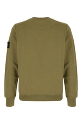 Olive green cotton sweatshirt -  | Wise