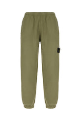 Pantalone jogging in cotone verde oliva -  | Wise