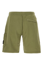 Military green cotton bermuda shorts -  | Wise