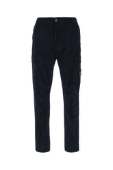 Midnight blue stretch cotton cargo pants -  | Wise