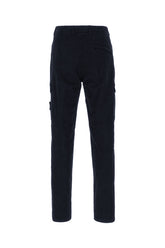 Midnight blue stretch cotton cargo pants -  | Wise