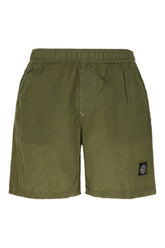 Bermuda mare in nylon verde oliva -  | Wise