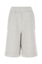 Melange grey cotton bermuda shorts -  | Wise