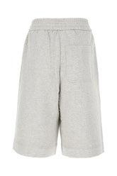 Melange grey cotton bermuda shorts -  | Wise