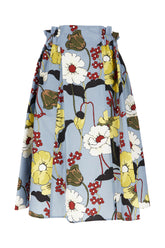 Printed cotton midi skirt -  | Wise