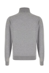 Melange grey wool sweater -  | Wise