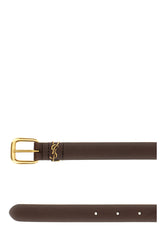 Dark brown leather belt -  | Wise