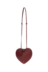 Burgundy leather Le Cœur shoulder bag -  | Wise