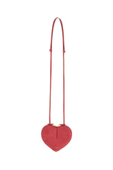 Red leather and suede mini Le Cœur shoulder bag -  | Wise