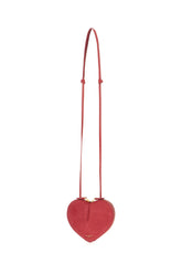Red leather and suede mini Le Cœur shoulder bag -  | Wise