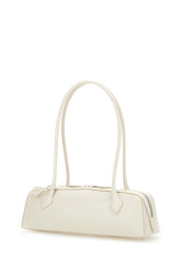 Chalk leather medium Le Teckel shoulder bag -  | Wise