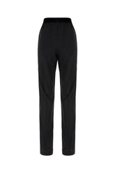 Black stretch silk pants -  | Wise