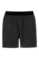 Black stretch silk shorts -  | Wise
