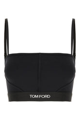 Black stretch modal crop top -  | Wise