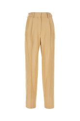 Pantalone in misto lino cammello -  | Wise