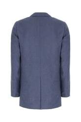 Blue linen blazer -  | Wise