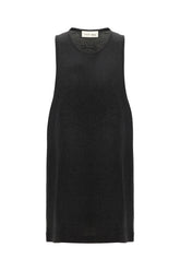 Slate cotton sleeveless t-shirt -  | Wise