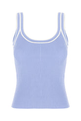 Powder blue viscose blend top -  | Wise