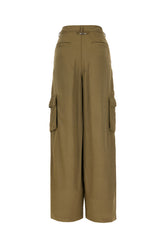 Pantalone in lyocell verde oliva -  | Wise