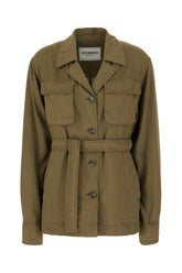 Military green lyocell jacket -  | Wise