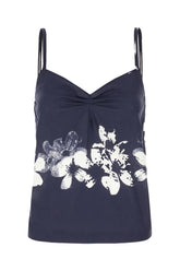 Top in misto lino blu navy -  | Wise