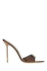 Chocolate leather Lidia mules -  | Wise