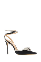 Scarpe con tacco Double Bow in raso nero -  | Wise