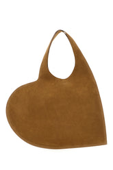 Camel suede Double Heart handbag -  | Wise