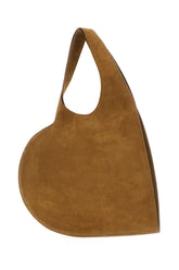 Camel suede Double Heart handbag -  | Wise