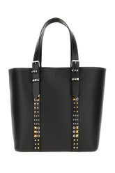 Borsa shopping in pelle nera -  | Wise