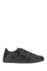 Black leather Rockstud sneakers -  | Wise