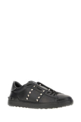 Black leather Rockstud sneakers -  | Wise