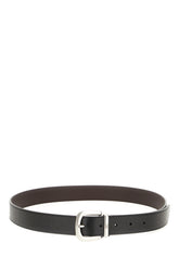 Black leather reversible belt -  | Wise