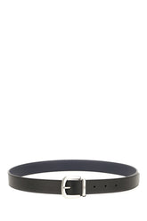 Black leather reversible belt -  | Wise